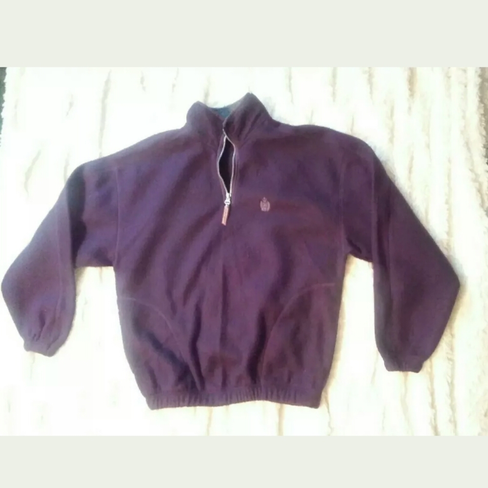 Vntg Bugle Boy 1/4 Zip Snow Fleece Double Brush
